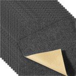 12-Pack Peel and Stick Carpet Floor Tiles - Dark Gray
