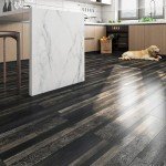 Black 6"x36" Peel and Stick Vinyl Flooring Planks