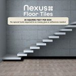 Ash Grey Peel & Stick Vinyl Floor Tiles - 20 Pack