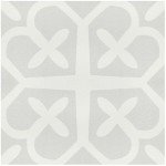 Gray Floral Peel and Stick Vinyl Floor Tiles