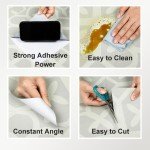 Gray Floral Peel and Stick Vinyl Floor Tiles