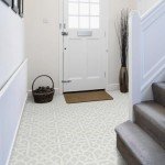 Gray Floral Peel and Stick Vinyl Floor Tiles