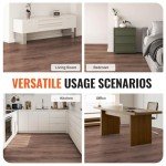 Interlocking Deep Brown Vinyl Floor Tiles - 10 Pack