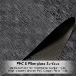 Waterproof Non-Slip PVC Carpet Floor Tiles - Black