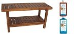 AquaTeak 36" Spa Teak Shower Bench with Care Kit