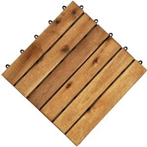 Interlocking Acacia Wood Deck Tiles - 12"x12