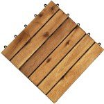 Interlocking Acacia Wood Deck Tiles - 12"x12