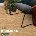 Peel and Stick Waterproof Vinyl Floor Tiles - 18 Pack