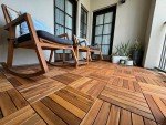 Interlocking Acacia Wood Deck Tiles - 12"x12
