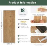 Peel and Stick Waterproof Vinyl Floor Tiles - 18 Pack