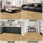 Peel and Stick Waterproof Vinyl Floor Tiles - 18 Pack