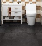 32-Pack Peel and Stick Charcoal Grey Floor Tiles