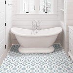 Multicolor Blue Peel & Stick Floor Tiles