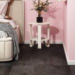 32-Pack Peel and Stick Charcoal Grey Floor Tiles