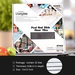 32-Pack Peel and Stick Charcoal Grey Floor Tiles