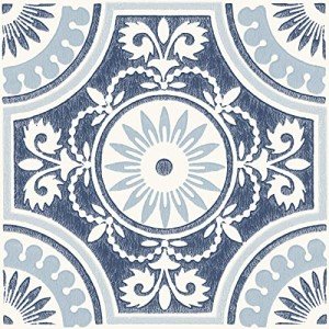Blue Ezra Peel & Stick Vinyl Floor Tiles
