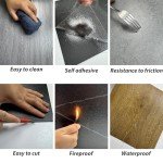 Peel and Stick Waterproof Vinyl Floor Tiles - 20 Pack