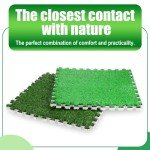 12 Pcs Interlocking Grass Foam Floor Tiles