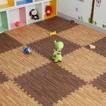 Interlocking Foam Wood Grain Flooring Set - 9 Pieces