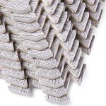 Gray Wood Grain Foam Interlocking Floor Mats - 16 Tiles