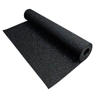 Heavy Duty Rubber Flooring Roll – Blue/Gray 4ft x 10ft
