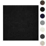 Peel and Stick Black Carpet Tiles, 20 Count