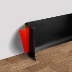 Flexible Black Vinyl Wall Base Trim, 4" x 40
