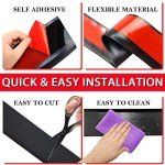 Flexible Black Vinyl Wall Base Trim, 4" x 40