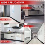 Flexible Black Vinyl Wall Base Trim, 4" x 40