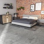 Grey Marble Peel and Stick Vinyl Floor Tiles 6 Pack