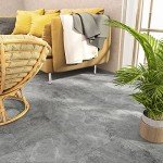 Grey Marble Peel and Stick Vinyl Floor Tiles 6 Pack