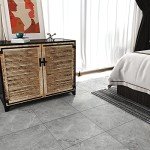 Grey Marble Peel and Stick Vinyl Floor Tiles 6 Pack