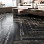 17-Piece Peel & Stick Black Wood Vinyl Floor Tiles