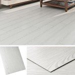 Livelynine White Peel and Stick Vinyl Floor Tiles