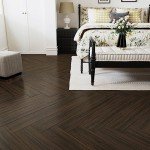 Dark Brown Peel and Stick Vinyl Floor Tiles 32PCS