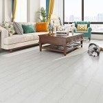 Livelynine White Peel and Stick Vinyl Floor Tiles