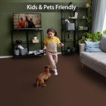Peel and Stick Brown Carpet Tiles - 10 Pack