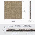 Peel and Stick Anti-Slip Carpet Tiles - 12 Pack