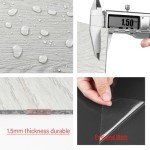 Livelynine White Peel and Stick Vinyl Floor Tiles