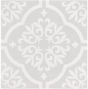 Gray Floral Peel and Stick Vinyl Floor Tiles - 20 Pack