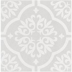 Gray Floral Peel and Stick Vinyl Floor Tiles - 20 Pack