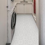 Gray Floral Peel and Stick Vinyl Floor Tiles - 20 Pack