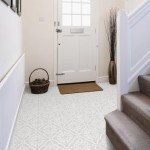 Gray Floral Peel and Stick Vinyl Floor Tiles - 20 Pack