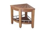 15.5" AquaTeak Teak Corner Shower Bench & Care Kit
