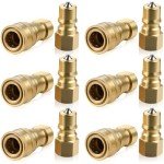 6 Pack 1/4" Quick Disconnect Coupler Valves