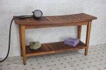 36" AquaTeak Maluku Teak Shower Bench & Care Kit
