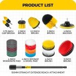 Holikme 23-Pack Drill Brush and Scrub Set