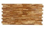 EZ-Wall 3D Teak Wood Mosaic Tile Set of 10
