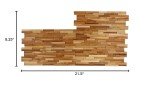 EZ-Wall 3D Teak Wood Mosaic Tile Set of 10