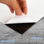 Black Marble Peel and Stick Vinyl Floor Tiles